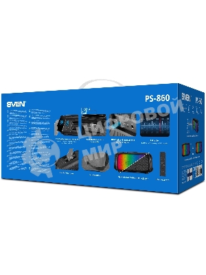 Портативная колонка SVEN PS-860 черный 100W 1.0 BT/3.5Jack 5400mAh