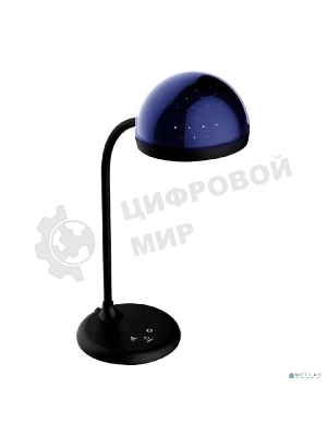 Светильник настольный Camelion KD-828 C02 черный LED (Свет.наст,6.5Вт,230В,360лм,сенс.,рег.ярк,CCT,RGb-ночник