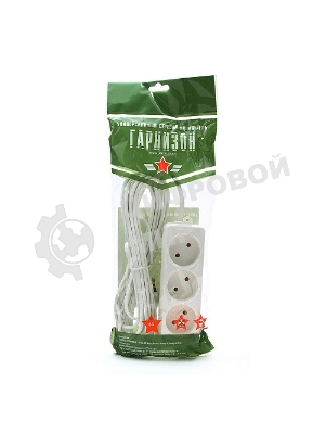 Удлинитель Гарнизон EL-E3-W-5, 3 розетки допустимый ток 6А, длина 5 м