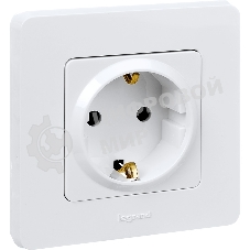 Розетка 2К+З немецкий стандарт 16А 250 В белый