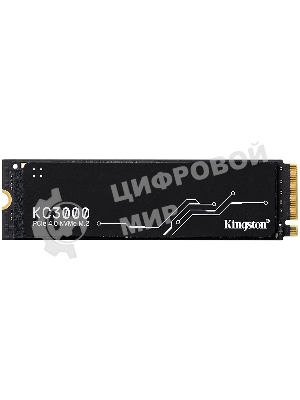 Накопитель SSD Kingston KC3000, 4Tb, PCIe 4.0 x4, M.2 2280, NVMe, R/W 7000/7000, с радиатором
