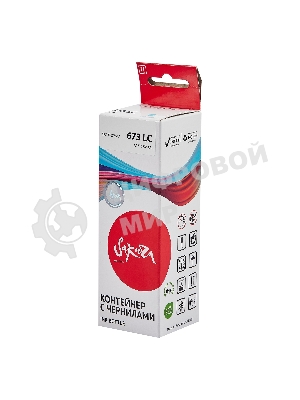 Контейнер с чернилами Sakura C13T67354A (673 LC) для Epson, светло-голубой, 5400 к., 70 мл.