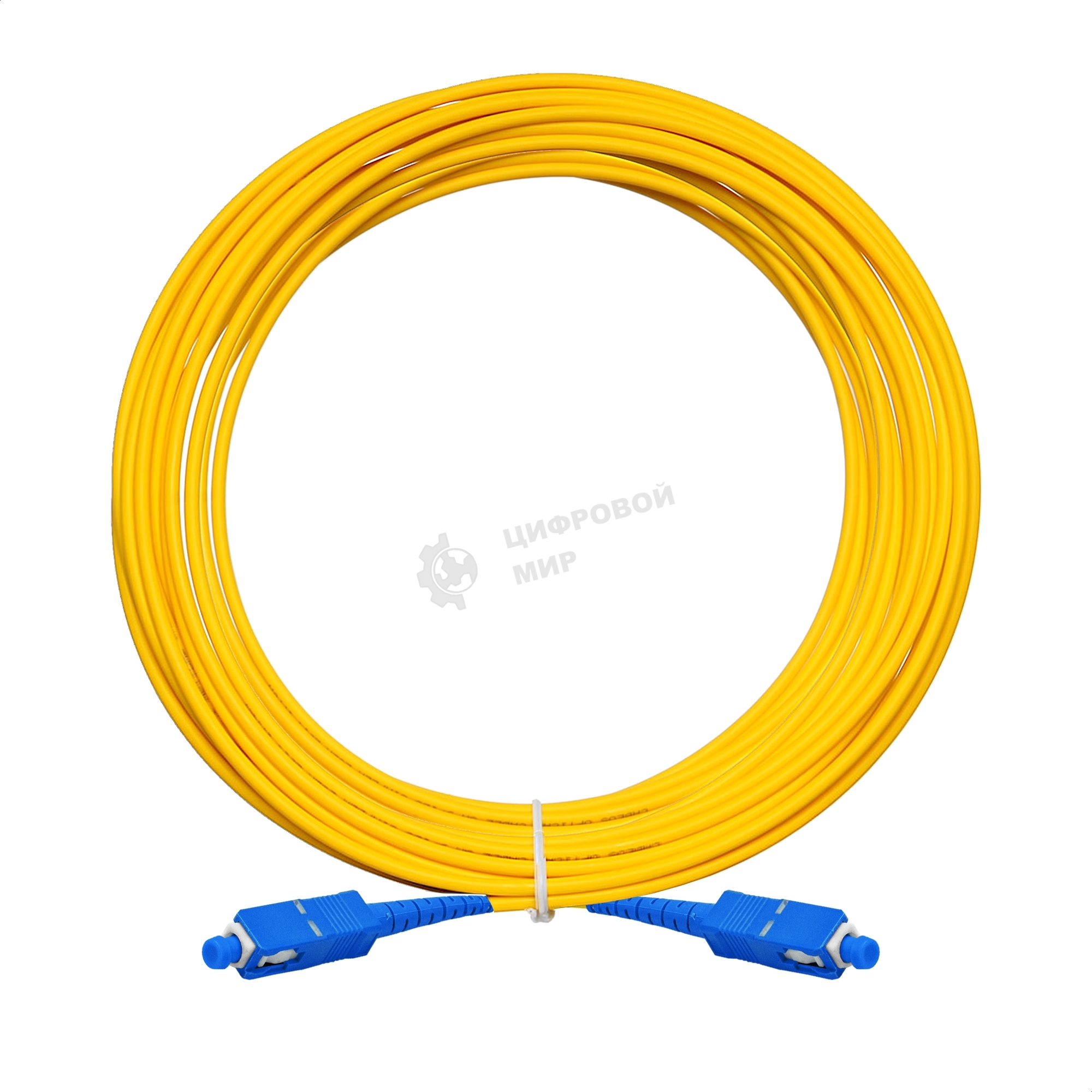 Патч-корд волоконно-оптический ExeGate FC-S-9-SC-SC-15M-LSZH (Шнур ВО SM 9/125 (OS2/G.652.D), SC/UPC-SC/UPC, Simplex, LSZH, 15 м)