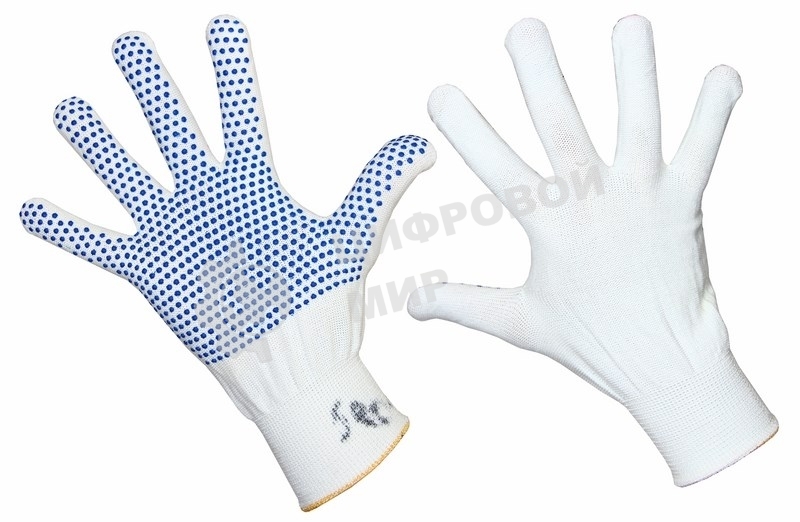 Перчатки нейлоновые Rexant с частичным покрытием ладони и пальцев 