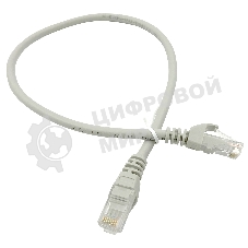 Патч-корд Buro Basic UTP 4 пары cat6 CCA molded 0.5м серый RJ-45 (m)-RJ-45 (m)