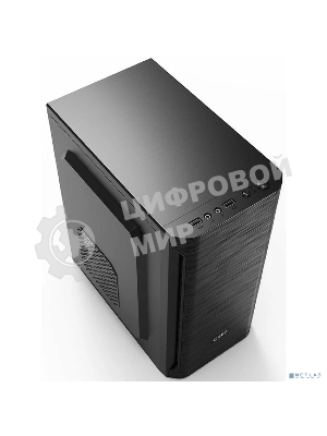 Компьютерный корпус CBR mATX Minitower MX10, c БП PSU-ATX450-08EC (450W/80мм), 2*USB 2.0, HD Audio+Mic, черный