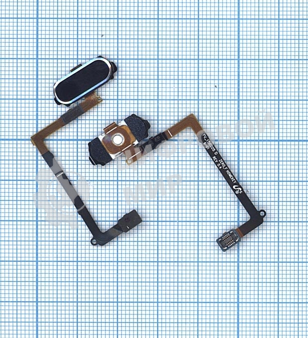 Кнопка HOME в сборе с механизмом и шлейфом для Samsung Galaxy S6 SM-G920F синяя