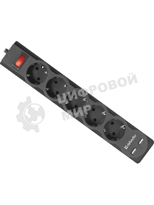 Сетевой фильтр Defender 5M DFS 755 5OUTL.