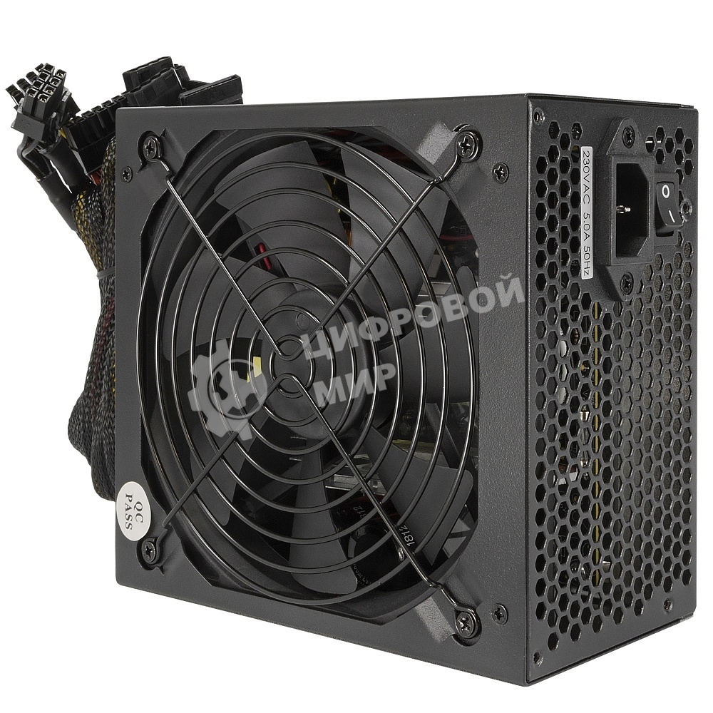 Блок питания CROWN CM-PS450W PRO (ATX, 450W, 80 PLUS SILVER 89%, APFC 20+4in 500мм, длина корпуса 140мм, FAN120, SATA*6, PATA*6, 4+4pin, 6+2pin PCI-E*4, кабель 1.2м, картонная упаковка)