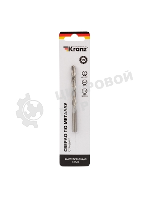 Сверло по металлу Kranz 7,0 мм HSS (1 шт. в упаковке) DIN 338