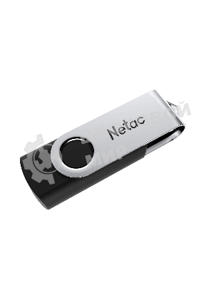 Флешка USB Netac U505 (NT03U505N-016G-20BK), 16Gb, USB 2.0, R/W 70/30, черный/серебристый