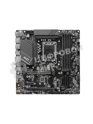 Материнская плата MSI PRO B760M-A WIFI, LGA 1700, Intel B760, 4xDDR5, 4xSATA, 2xM.2, 1xPCI-E 4.0 x16, 1xPCI-E 4.0 x4, 2xHDMI, 2xDP, 1x2.5Gb LAN, 2xUSB-A 2.0, 2xUSB 3.2 Gen 1, 2xUSB 3.2 Gen 2, 3x3.5 мм, 7.1, Micro-ATX