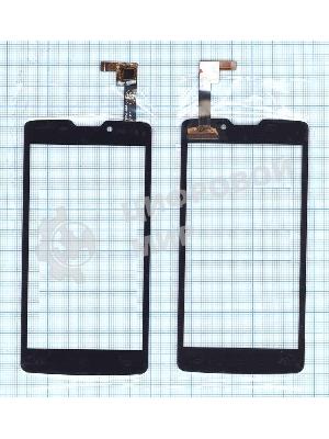 Сенсорное стекло (тачскрин) для DNS S4507, черное