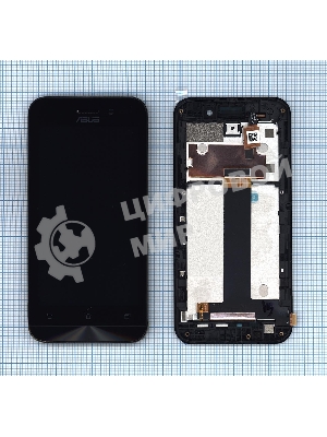 Дисплей для Asus ZenFone Go ZB450KL, черный с рамкой