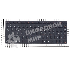 Клавиатура для ноутбука Lenovo IdeaPad Y480 черная с подсветкой