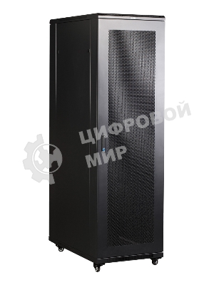 Шкаф коммутационный Lanmaster (TWT-CBB-22U-6X6-G1) напольный 22U 600x600 мм пер. дв. стекл задн. дв. спл. стал. лист 2-хст. 2 бок.пан. 800 кг черный IP20