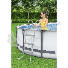 56950 BW, Bestway, Каркасный бассейн Steel Pro Max 427х107см, 13030л, фил.-насос 3028л/ч, лестница, тент, уп.1