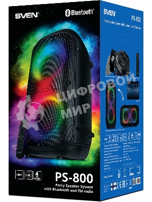 Колонка портативная SVEN PS-800 черный 100W 2.0 BT 10м 4400mAh