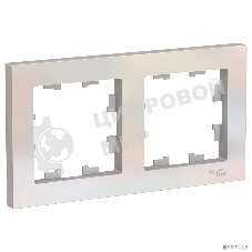 Рамка 2-м AtlasDesign универс. жемчуг SchE ATN000402