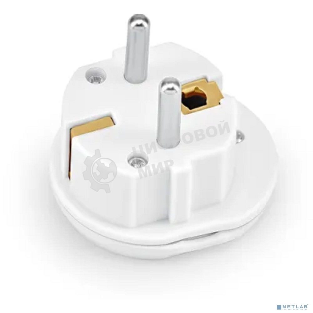 Адаптер-переходник Buro BU-PA01-W (1 розетка) белый (пакет ПЭ)