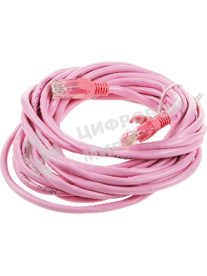 Патч-корд UTP Cablexpert cat.5e, 5м, литой, многожильный, розовый
