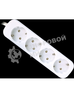 Удлинитель Defender E430 белый 3.0 м, 4 розетки 