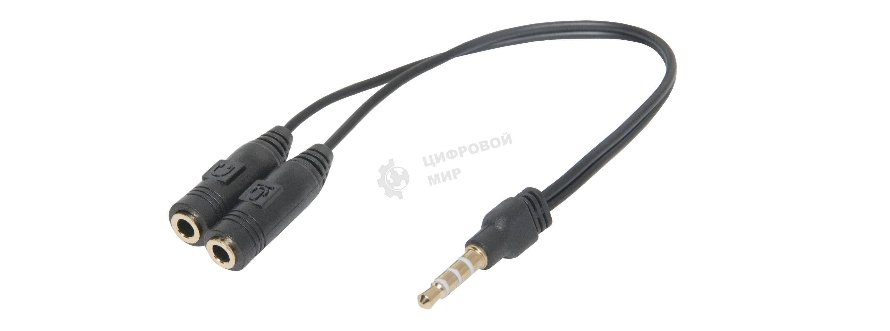 Переходник Defender Headset Jack 2x3.5jack - 3.5 4pin jack 0,15м