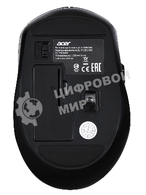 Мышь беспроводная Acer OMR060 черный, 1600 dpi, радиоканал, USB, кнопки - 6