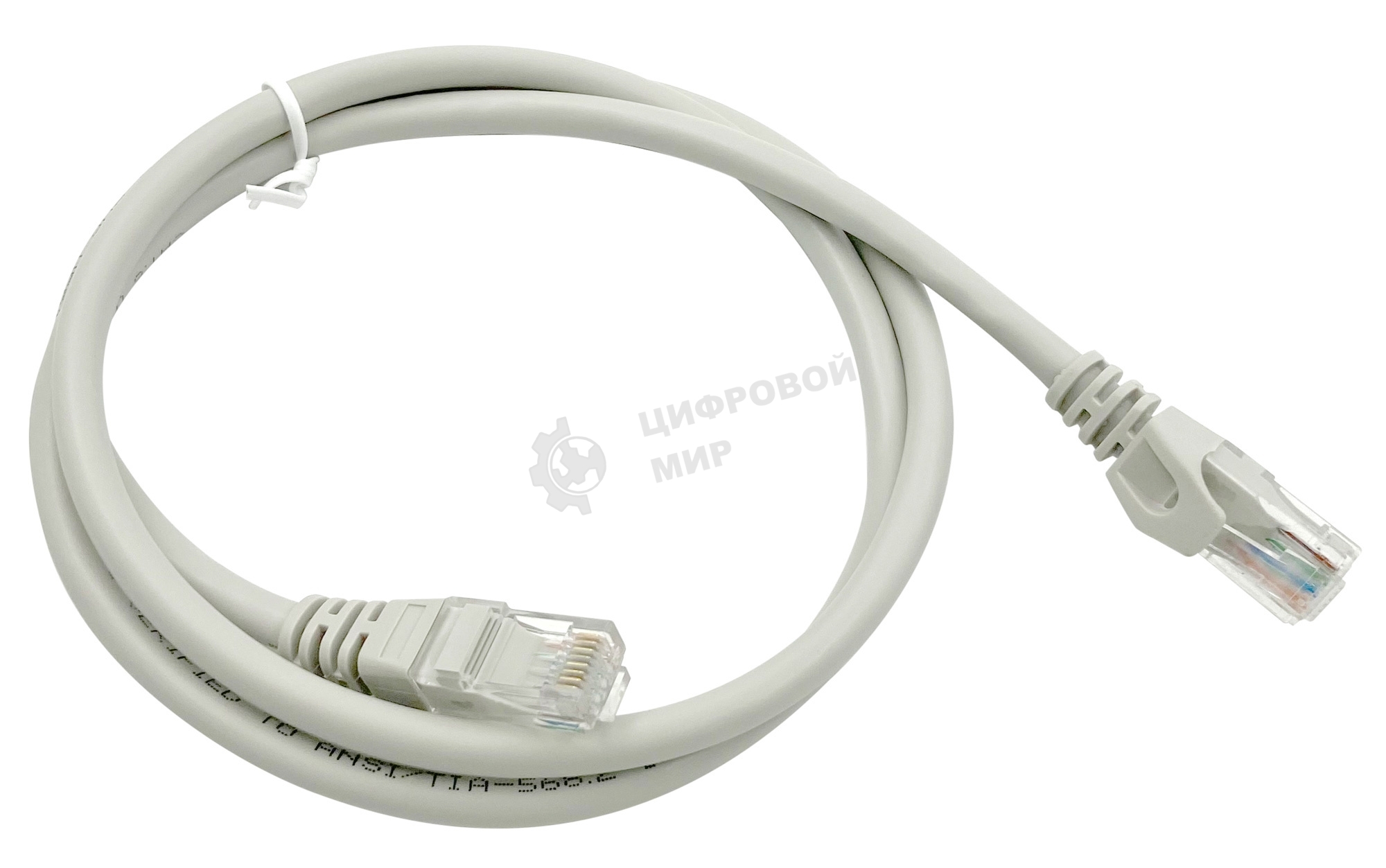 Патч-корд Buro UTP 4 пары cat6 CCA molded 1м серый RJ-45 (m)-RJ-45 (m)