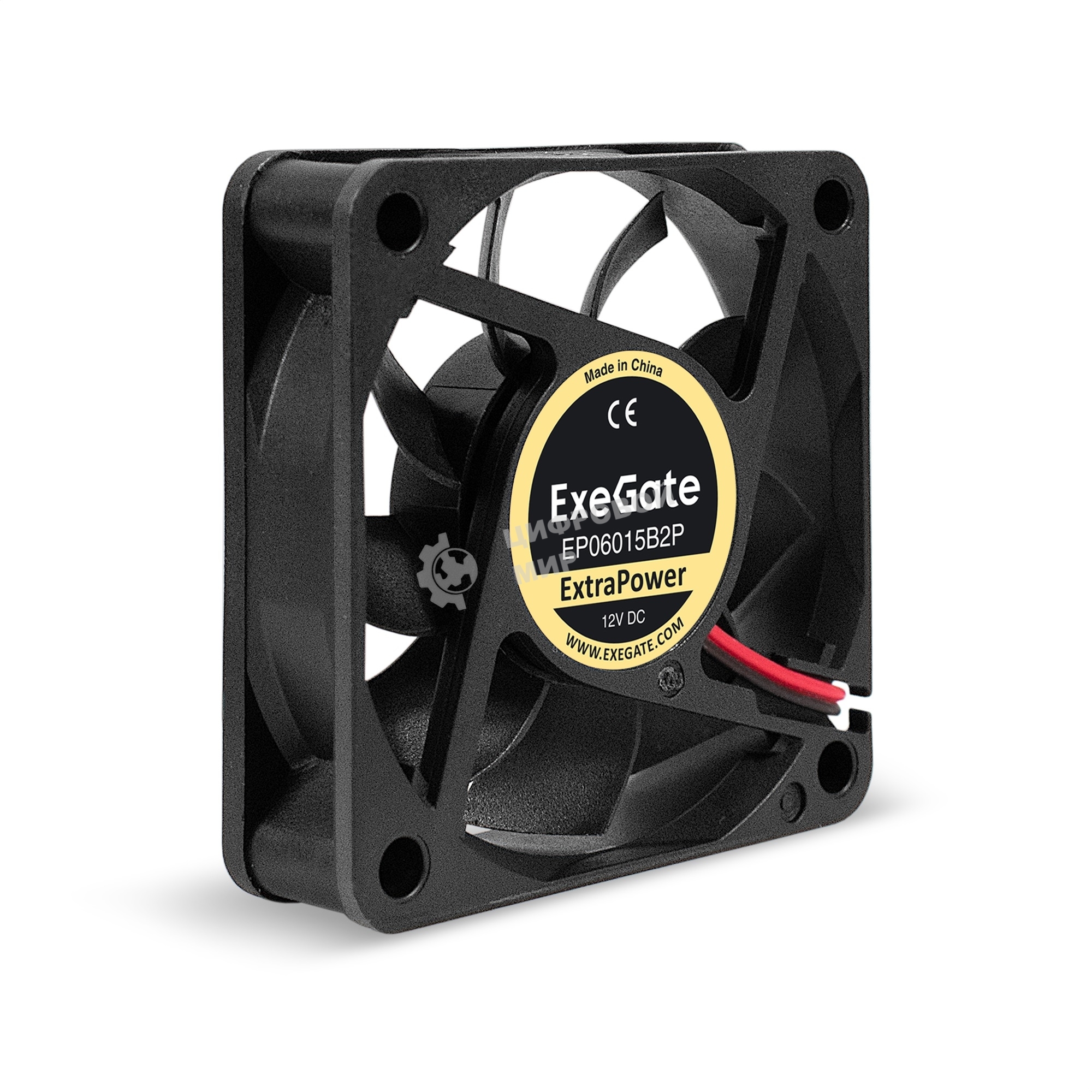 Вентилятор для корпуса ExeGate ExtraPower EP06015B2P черный, 60 мм, 5000 об/мин, 34 дБ, 2 pin