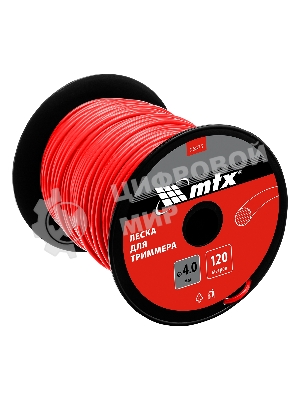Леска для триммера MTX круглая 4,0 мм х 120 м, на катушке