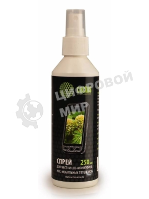 Спрей Cactus CS-S3002 для чистки LCD-мониторов, КПК, мобильных телефонов, 250 мл