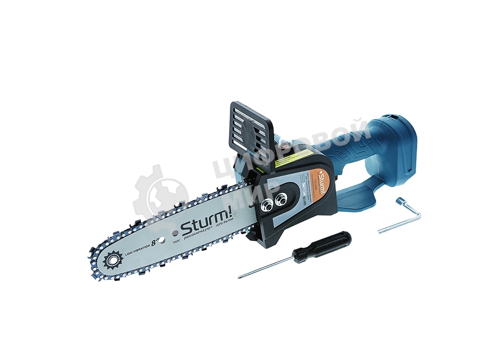 Аккумуляторная цепная пила б/щ Sturm!, 18 В, 1BatterySystem, шина 20 см, без ЗУ и АКБ CSC1808BL