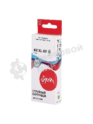 Картридж струйный Sakura 6476B001 (451XL GY) для Canon, серый, 10,2 мл., 350 к.