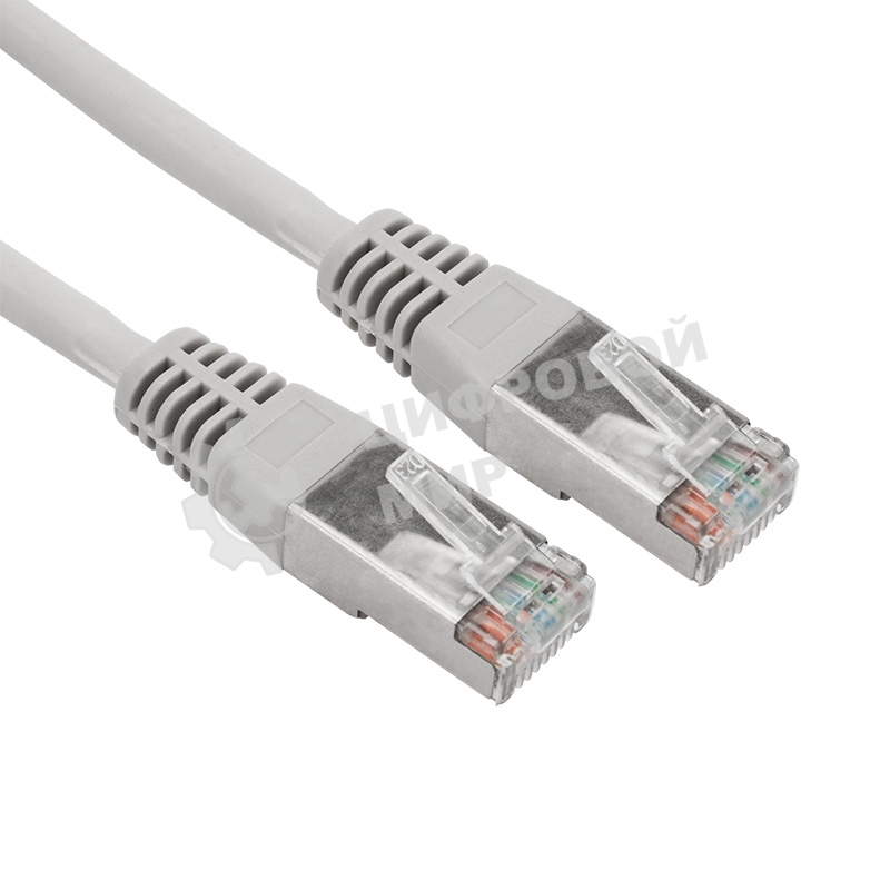 Патч-корд S/FTP Rexant cat. 6A (10G), RJ45-RJ45, неэкранированный, 28AWG, LSZH, серый, 3 м