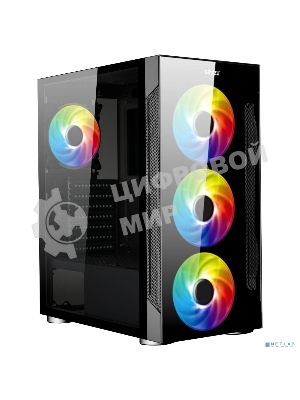 Компьютерный корпус Ginzzu CL280 FAN 12CM RGb*4 USB3.0 Window