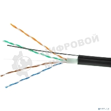 Кабель Cablexpert UPC-5051E-4-CU-OUTR, UTP outdoor 4x2x0.51 на тросу, медный, кат.5e, однож., 305м, coil, черный