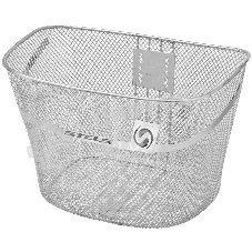 Велокорзина передняя JL-044-4 серебристая 28