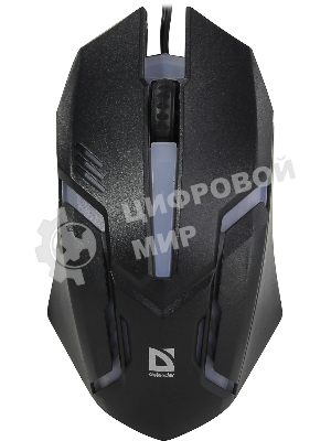 Мышь проводная Defender Hit MB-550 черный, 1600 dpi, USB, кнопки - 4