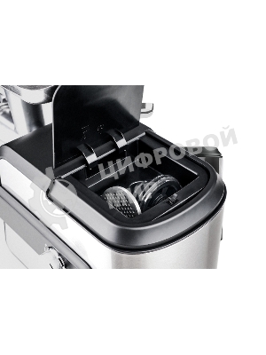 Мясорубка электрическая Centek CT-1623 серый, 2200 Вт, 2.2 кг/мин, реверс, защита от перегрузки, металлический лоток, насадки - 4