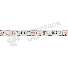 Лента светодиодная открытая, 10 мм, IP23, SMD 5050, 60 LED/m, 12 V, цвет свечения RGb
