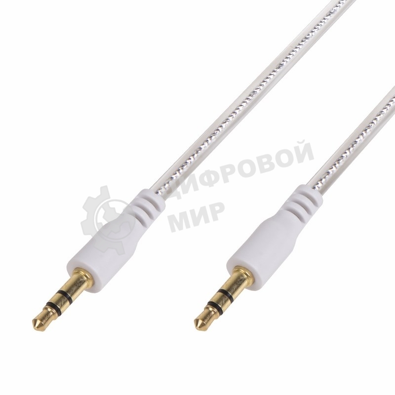 Аудиокабель AUX Rexant 3.5 мм гелевый 1 м белый