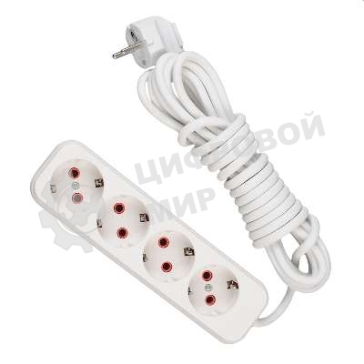 Удлинитель 4х5 м с заземл. 16А IP20 Lezard 720-0405-401