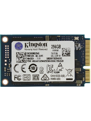 Накопитель SSD Kingston KC600, 256Gb, mSATA, R/W 550/500