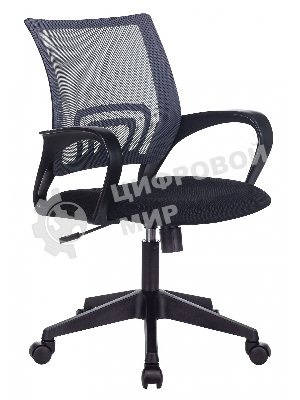 Кресло Бюрократ CH-695N/DG/TW-11 серый/черный, сетка, 120 кг, механизм качания