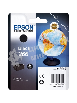 Картридж струйный Epson T266 (C13T26614010) черный (250 стр) для WF-100