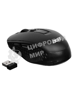 Мышь беспроводная Acer OMR060 черный, 1600 dpi, радиоканал, USB, кнопки - 6