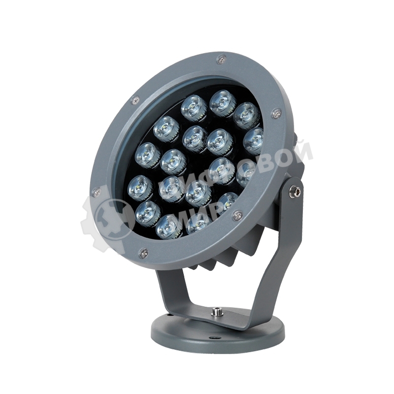 Прожектор Rexant СДО-АРХИТЕКТОР 20Вт 1600Лм 2700K серый корпус, напряжение 110-240В, подключение 2PIN, IP65, угол рассеивания 14°