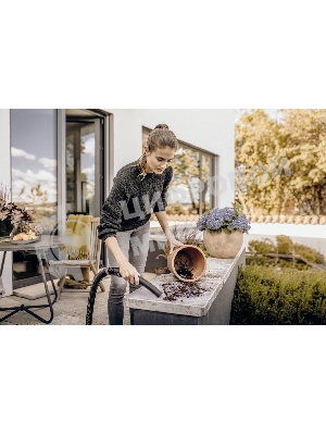 Строительный пылесос Karcher WD 3 S V-17/4/20 желтый, 1000 Вт, уборка сухая/сбор воды, пылесборник мешок/контейнер, 17 л