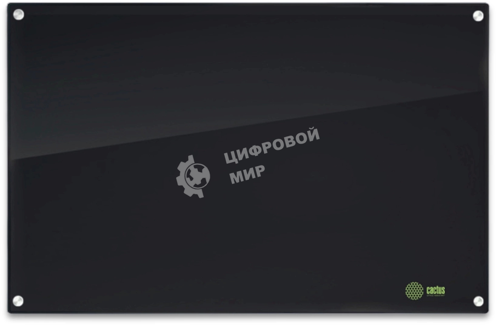 Доска стеклянная Cactus CS-GBD-120x150-BK-TM Сквозное крепление стеклянная черный 120x150см стекло крепления